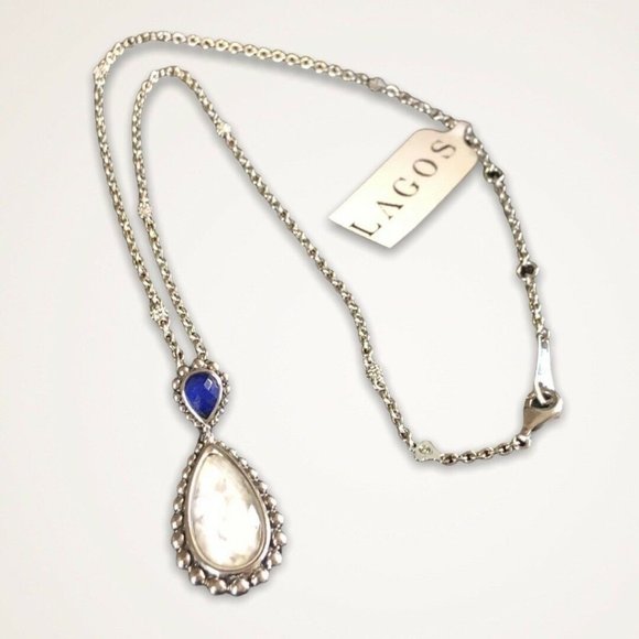 LAGOS Maya Lapis Teardrop Sterling Silver Necklace - Picture 2 of 2